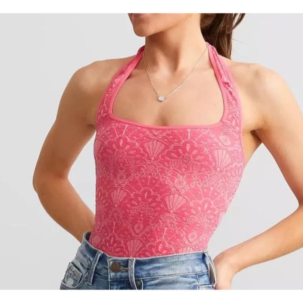 [Intimately Free People] Bodysuit With Love Halter Neck